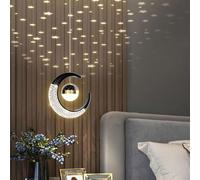 Lampadario moderno a sospensione a LED da comodino, con stelle, cielo, luna, notte, compatibile con camera da letto, sala da pranzo, lampada a sospensione lunga, piccola, calda e romantica,Lampadario