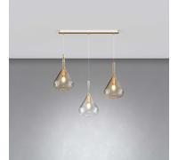 Lampadario moderno a sospensione con vetri soffiati a 3 luci tpl 0953