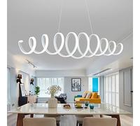 Lampadario moderno a spirale a LED per sala da pranzo, stile europeo creativo, design elegante adatto per il soggiorno, illuminazione del bar