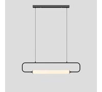 Lampadario Moderno ad Anello Dorato - Lampada a Sospensione a LED da 80 cm con Paralume in Acrilico per Isola Cucina, Sala da Pranzo, Ingresso Soggiorno, Studio e Bar. Elegante Lampada a SOS
