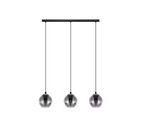 Lampadario Moderno Ariscani 3 Luci Acciaio Nero