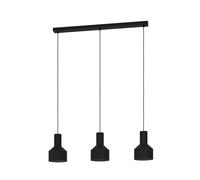 Lampadario Moderno Casibare 3 Luci Acciaio Nero [EEK: A++]