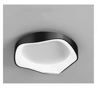 Lampadario moderno, Cream Style Modern Circular LED Chandelier White Lustre Ceiling Light for Master Bedroom Lighting(B-L42cm-Black,Cold)