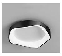 Lampadario moderno, Cream Style Modern Circular LED Chandelier White Lustre Ceiling Light for Master Bedroom Lighting(B-L52cm-Black,Cold)