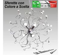 LAMPADARIO MODERNO CROMATO 6 L SOSPENSIONE CROMO CRISTALLO SALA DA PRANZO Sandra [EEK: A++]