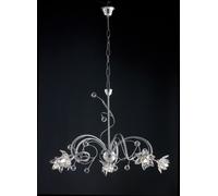 Lampadario moderno cromato con cristalli 5 luci LGT Madrid sp5