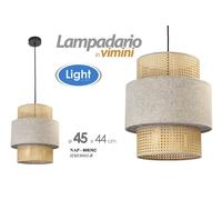 LAMPADARIO MODERNO DA SOFFITTO SOSPESO IN VIMINI 4544 CM NAP-808302