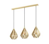 Lampadario moderno design oro metallo taglio laser a 3 luci gl1942