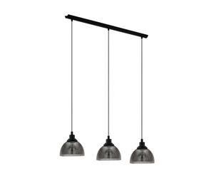 Lampadario moderno design vetro fumè 3 luci GL0590