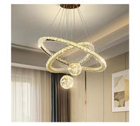Lampadario moderno di lusso a LED in cristallo con sfera in vetro, lampadario a forma di stella dorata, decorazione Compatible with la casa, soggiorno, lampada da soffitto,luce soffusa