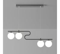 Lampadario moderno E27 Lampadario a sfera in vetro del Nord Europa Lampada a sospensione industriale in metallo Compatible with soffitto Compatibile con soggiorno Sala da pranzo , lampadario da pranzo