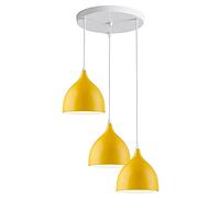 Lampadario Moderno, E27 Plafoniera,Moderno Metallo Lamapada a Sospensione Industriale Lampada Lampadario Lustro Soffitto Industrial da Soffitto Illuminazione a sospensione Lampada(Giallo)
