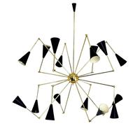 Lampadario Moderno Esclusivo A Sospensione Sputnik Con 16 Bracci Articolati