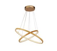 Lampadario Moderno Eternità Acciaio Marrone Legno Oro Led 6,25W 2700K