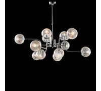 Lampadario Moderno Ikarus Metallo Cromo 12 Luci E14 [EEK: A++]