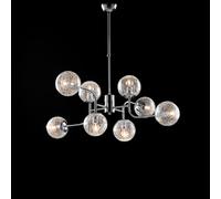 Lampadario Moderno Ikarus Metallo Cromo 8 Luci E14 [EEK: A++]