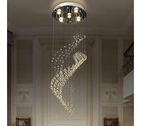 Lampadario moderno in cristallo Lampada a sospensione a LED for interni Lampada a sospensione contemporanea for soggiorno, scale, soffitto, villa P,Plafoniera Lampadario Da Soffitto