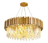 Lampadario Moderno in Legno a LED ad Anello, Giapponese a 1 Luce, plafoniera Circolare dimmerabile contemporanea per Isola Cucina Soggiorno Sala da Pranzo-B 50x50x6 cm (20x20x2 Pollici)