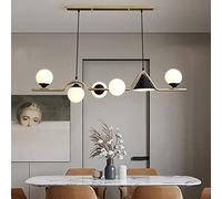 Lampadario Moderno in Legno a LED ad Anello, Giapponese a 1 Luce, plafoniera Circolare dimmerabile contemporanea per Isola Cucina Soggiorno Sala da Pranzo-B 50x50x6 cm (20x20x2 Pollici)