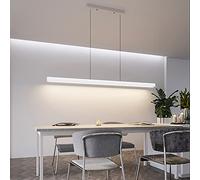 Lampadario Moderno in Legno a LED ad Anello, Giapponese a 1 Luce, plafoniera Circolare dimmerabile contemporanea per Isola Cucina Soggiorno Sala da Pranzo-B 50x50x6 cm (20x20x2 Pollici)
