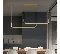 Lampadario Moderno in Legno a LED ad Anello, Giapponese a 1 Luce, plafoniera Circolare dimmerabile contemporanea per Isola Cucina Soggiorno Sala da Pranzo-B 50x50x6 cm (20x20x2 Pollici)