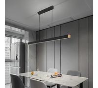 Lampadario Moderno in Legno a LED ad Anello, Lampada a Sospensione Giapponese a 1 Luce, Lampada da soffitto Circolare dimmerabile contemporanea per Isola Cucina Soggiorno Sala da Pranzo-B 50