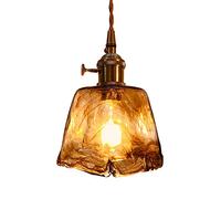 Lampadario moderno in legno a LED ad anello, lampada a sospensione giapponese a 1 luce, plafoniera circolare dimmerabile contemporanea per isola cucina soggiorno sala da pranzo-B 50x50x6 cm (20x20x2 p