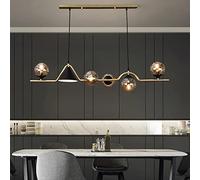 Lampadario moderno in legno a LED ad anello, lampada a sospensione giapponese a 1 luce, plafoniera circolare dimmerabile contemporanea per isola cucina soggiorno sala da pranzo-B 50x50x6 cm (20x20x2 p