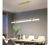 Lampadario moderno in legno a LED ad anello, lampada a sospensione giapponese a 1 luce, plafoniera circolare dimmerabile contemporanea per isola cucina soggiorno sala da pranzo-B 50x50x6 cm (20x20x2 p