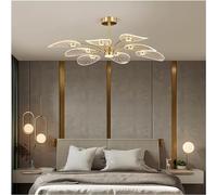 Lampadario Moderno in Rame, Luce a Sospensione, Oro, Caldo, Stile Europeo, Compatibile con Lampada, Soggiorno, Sala da Pranzo, Camera da Letto, Villa di Lusso,Illuminazione a soffitto