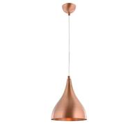 Lampadario moderno in rame, lunghezza 85 cm, diametro 22 cm, corpo in metallo, attacco E27, IP20, elegante design scandinavo per illuminazione di casa e ufficio