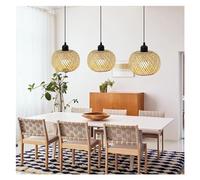 Lampadario moderno in rattan fatto a mano, soggiorno, ristorante, lampada retrò, del sud-est asiatico, Retrò