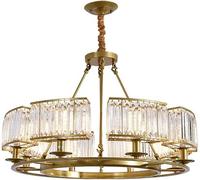Lampadario Moderno in Stile Europeo, Lampada da Soffitto in Cristallo E Ferro Battuto, Lampada da Soffitto, Camera da Letto, Sala da Pranzo, Soggiorno, Ristorante, Lampada A Sospens, Golden, 8-Light