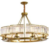 Lampadario Moderno in Stile Europeo, Lampada da Soffitto in Cristallo E Ferro Battuto, Lampada da Soffitto, Camera da Letto, Sala da Pranzo, Soggiorno, Ristorante, Lampada A Sospens, Golden, 10-Light