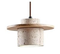 Lampadario Moderno In Stile Industriale, Lampada A Sospensione A Testa Singola Con Base E27, Lampada A Sospensione In Marmo Con Personalità Creativa, Lampade For La Decorazione Del Corridoio(Wood)