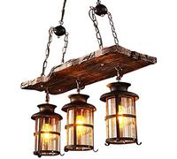 Lampadario Moderno Industriale a 3 Bracci, lampadario retrò in Ottone per Soggiorno, Camera da Letto, Sala da Pranzo, Cucina, soppalco - Elegante lampadario a soffitto con 3 Teste