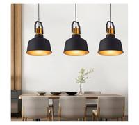 Lampadario moderno, Lampada a sospensione a Led nera oro con base lampada E27 a moderna lampadina luminosa AC110V AC220V ad alta potenza 12W(12W White)
