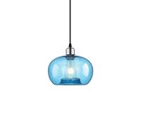 Lampadario Moderno, Lampada a Sospensione in Vetro Blu retrò, Lampada a Sospensione in Metallo Stile Isola Industriale a Bolle E27, lampadario a soffitto Moderno con Decorazione Rurale for Cucina, RI