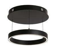 Lampadario Moderno Layla Acciaio Nero Alluminio Led 28,65W 2700-3000-4000K
