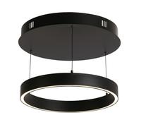 Lampadario Moderno Layla Acciaio Nero Alluminio Led 28,65W 2700-3000-4000K