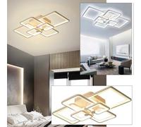 Lampadario moderno LED bianco 6 quadrati 70W plafoniera da soffitto con quadri [EEK: A++]