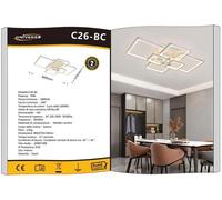 Lampadario moderno LED bianco 6 quadri 70W plafoniera da soffitto con quadrati [EEK: A+]