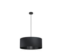 Lampadario Moderno Maserlo 1 Luce Acciaio Nero