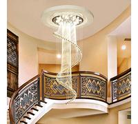 Lampadario Moderno Minimalista a Forma di Scala a chiocciola - Lampada a Sospensione in Cristallo a 5 luci per Ville Duplex e Ampi soggiorni - Elegante apparecchio di Illuminazione per la de