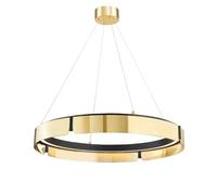 Lampadario Moderno Minimalista a LED con dimmer e Telecomando per Soggiorno e Sala da Pranzo, Cucina, tavoli, Camera da Letto, luci Pendenti, arredo casa,(Gold,80cm)