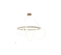 Lampadario moderno, Modern Long Hose LED Chandelier Adjustable Suspension Pendant Light for Dining Table Kitchen Island Bar Restaurant(Remote,Round 80 cm)