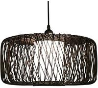 Lampadario moderno nero per sala da pranzo e soggiorno, lampadario a due livelli con paralume in PVC, stile sud-est asiatico, illuminazione da fattoria vintage sospesa