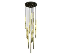 Lampadario Moderno Pavana Acciaio Nero 17 Luci G9