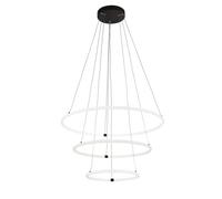 Lampadario Moderno Revolve Acciaio Bianco Policarbonato Nero Led 59,81W 3000K