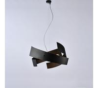 Lampadario moderno sospensione design taglio laser nero 3 luci BON-650